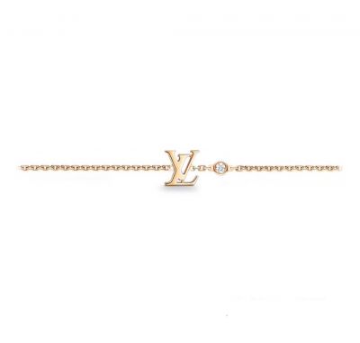  Louis Vuitton Idylle Blossom LV Initials Charming 18K Pink / Yellow Gold Diamonds Bracelet For Ladies Q95595