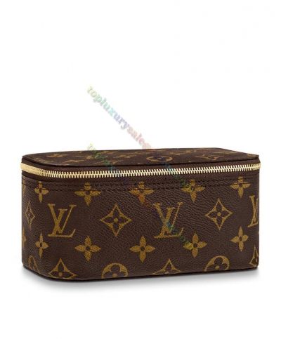  Louis Vuitton Packing Cube PM Monogram Printing Lady Brown Canvas High Quality Storage Bag Small M43688
