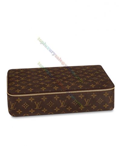  Louis Vuitton Monogram Printing Packing Cube GM M43690 Female Zipper Medium Unique Style Brown Canvas Bag