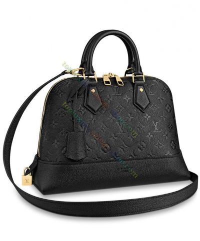  Louis Vuitton Neo Alma PM Monogram Empreinte Yellow Gold Hardware Female Black Grainy Leather Crossbody Bag Online 