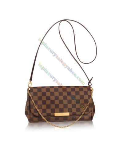 Louis Vuitton Damier Pochette Female Favorite MM Brown Canvas Chain Tote Bag Female Classic Style Crossbody Bag For Sale