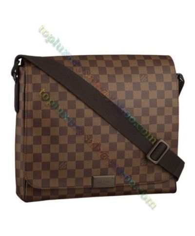 Louis Vuitton Damier Pattern District Magnetic Closure Men Brown Canvas Flap Messenger Best Price  Crossbody Bag
