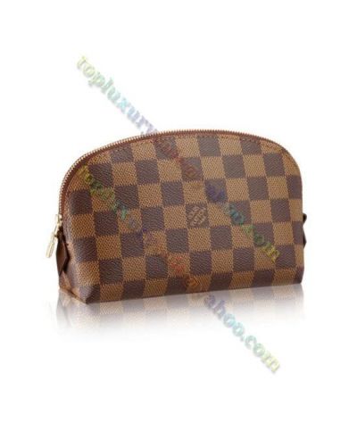  Louis Vuitton Damier Cosmetic Pouch Zipper Closure Brown Canvas Clutch For Ladies N47516 2022 Price