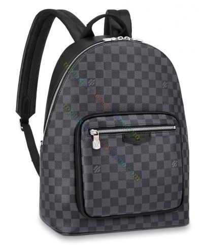  Louis Vuitton Josh N40365 Damier Pattern Black Canvas Zipper Closure 32CM Backpack For Men Price List