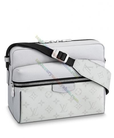 Louis Vuitton Outdoor Monogram Eclipse Coated Canvas Men White Epi Leather Messenger Bag For Sale M30243