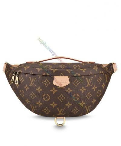  Louis Vuitton Monogram Bumbag Brown Canvas Beige Leather Neutral Single Handle Zipper Pocket Top Sale Belt Bag M43644