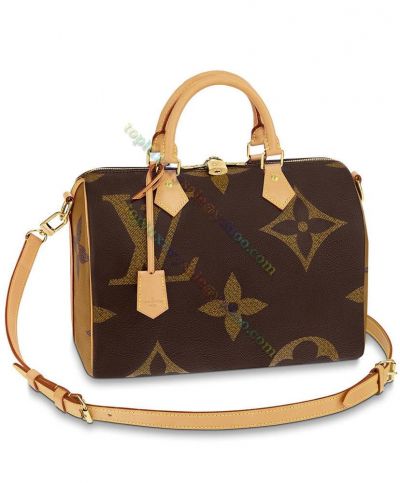 Louis Vuitoon Monogram Speedy Bandouliere 30 Brown Canvas Coffee Leather Women Zipper Shoulder Bag 2022 High End Handbag