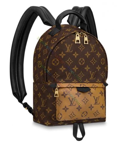 Louis Vuitton Monogram Palm Springs PM Female Wide Shoulder Strap Brown & Coffee Canvas Zipper 2022 Best Sale Backpack M44870