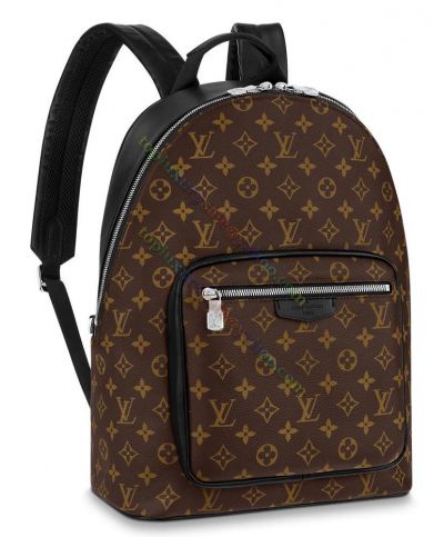  Louis Vuitton Monogram Josh M45349 Unisex Brown Canvas Zipper Pocket Backpack M45349 For Sale
