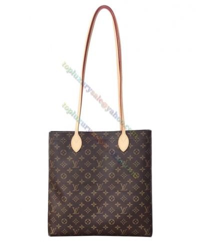 Louis Vuitton Monogram Carry It Long Slim Beige Leather Strap Printing Brown Canvas Female 2022 New StyleTote Bag 