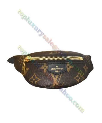 Louis Vuitton Discovery Brown Canvas Classic Monogram Printing Yellow Gold Zipper Mini Bumbag For Men Price List