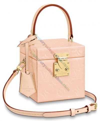  Louis Vuitton Bleecker Box Shaped Pink Patent Leather Golden S-LOCK Signature Female  VVanity Case Online