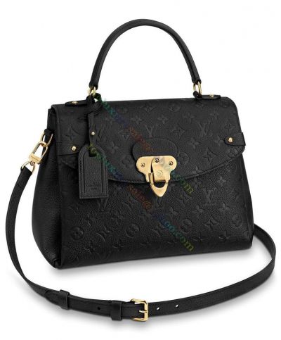 Louis Vuitton Georges BB Medium M53941 Black Cowhide Leather Single Top Handle High Quality Crossbody Bag For Ladies 