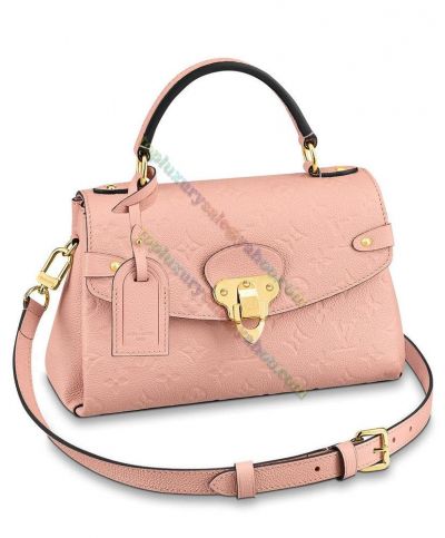  Louis Vuitton Georges BB Pink Monogram Empreinte Leather Women Gold Magntic Lock 2020 Fashion Flap Shoulder Bag