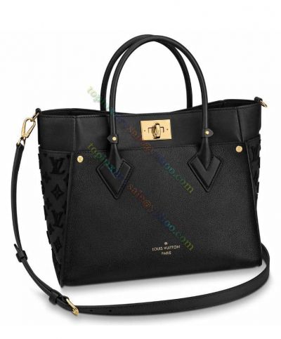 Louis Vuitton On My Side Monogram Trimming Turn Lock Female Black Cowhide Leather M53826 2022 Cheapest Crossbody Bag Online