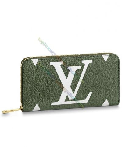  Louis Vuitton Lady Large LV & Monogram Printing Green & Pink Canvas Patchwork Summer Popular Zipper Wallet