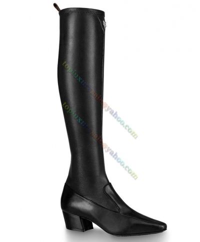 Louis Vuitton Nightfall Stretch 2022 Women's  Lambskin Silver LV Accessory Black High Tight Boot  Online 