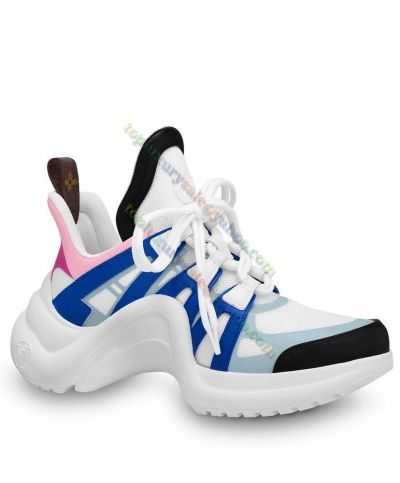  Louis Vuitton Archlight Leather & Technical Fabric Oversized Tongue Turbo Outsole Blue Detail Sneakers Online 1A65SX